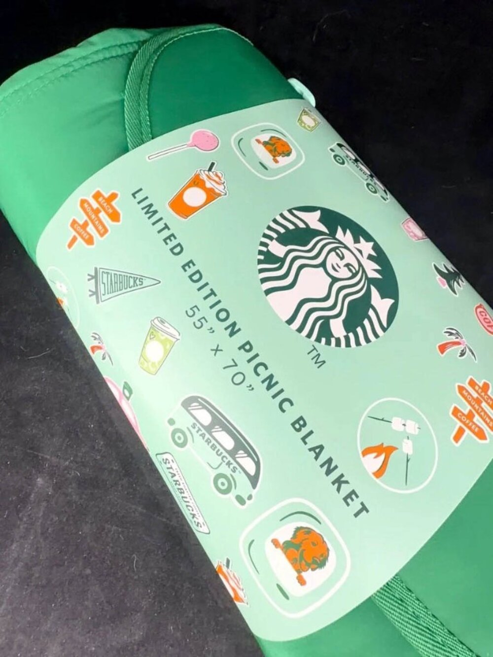 STARBUCKS 2026 Road Trip Collection Foldable Picnic Blanket Limited Edition